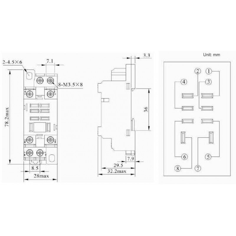 Power relays FINDER 220-240VAC 10A 2CO connection F2 plug-in connection,  part no. 380377